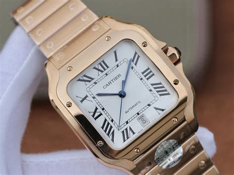 cartier santos 100 gold replica|cartier santos watch lookup.